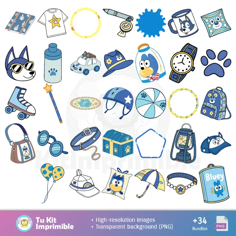 Accesorios | Fond d'écran bleu - Papiers décoratifs numériques