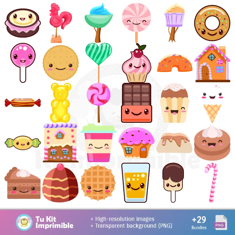 Fundos Candyland - Papel Digital para Decoração