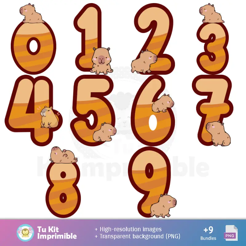 Accesorios | Fundos Capibara - Papel Digital para Decoração