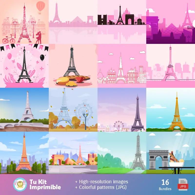 Fondos | Fundos Paris - Papel Digital para Decoração