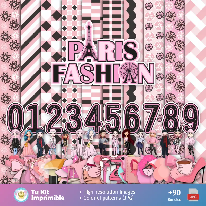 Fundos Paris - Papel Digital para Decoração