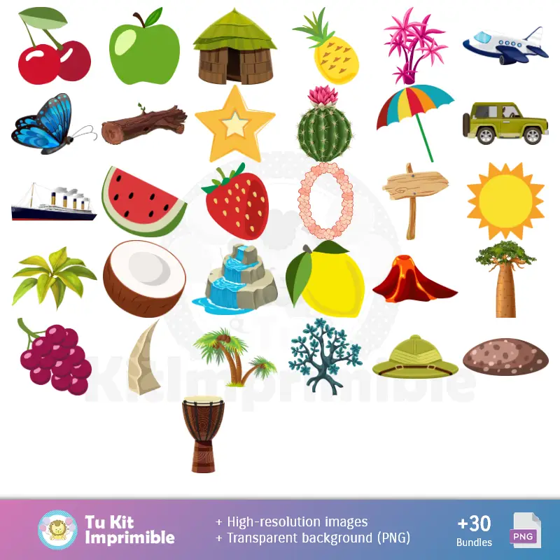 Accesorios | Fundos Madagáscar - Papel Digital para Decoração