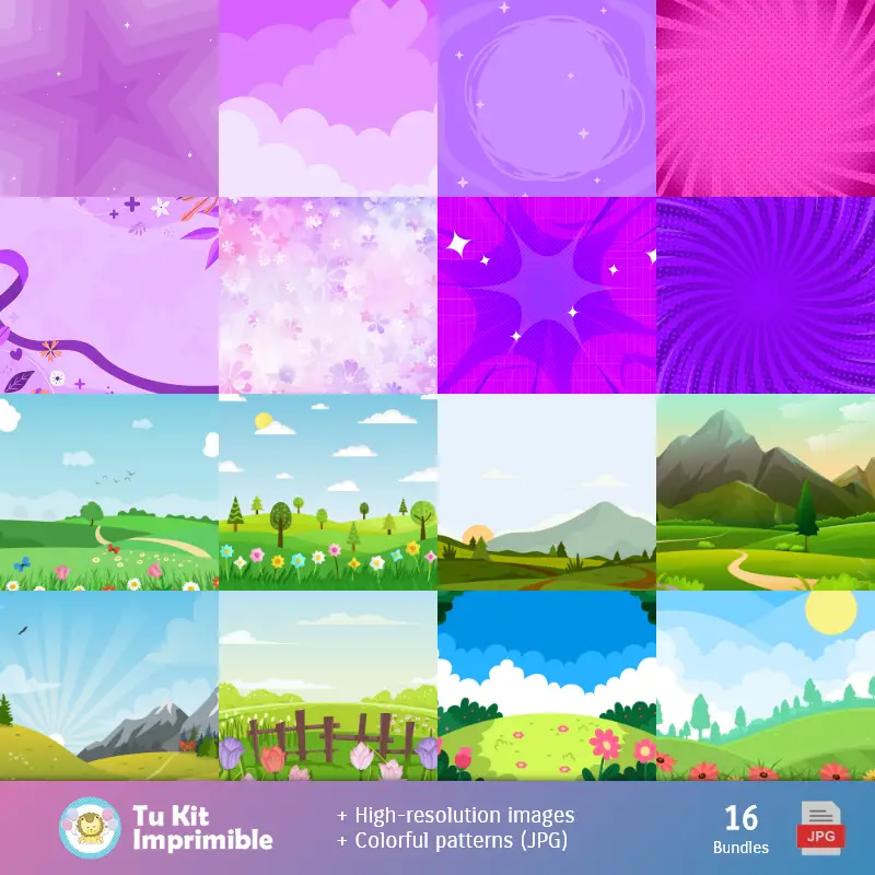 Fundos Masha e Oso - Papel Digital para Decoração