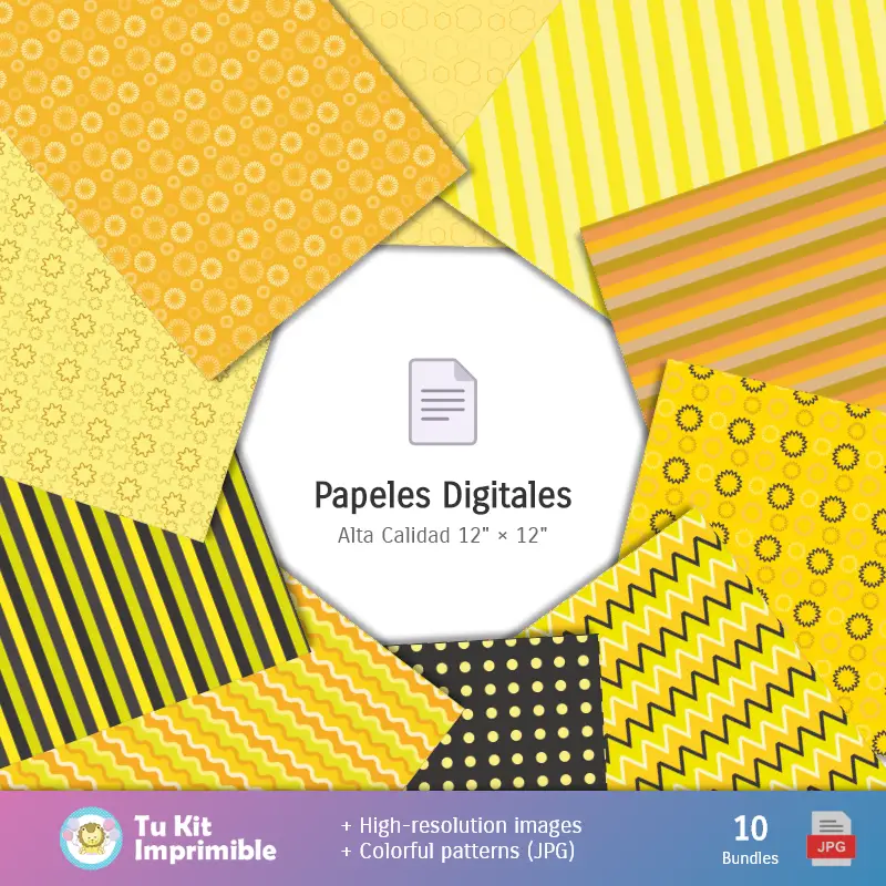 Fondos | Fondos Abejitas - Papeles Digitales para Decoración