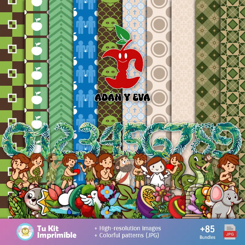 Fondos Adán y Eva - Papeles Digitales para Decoración