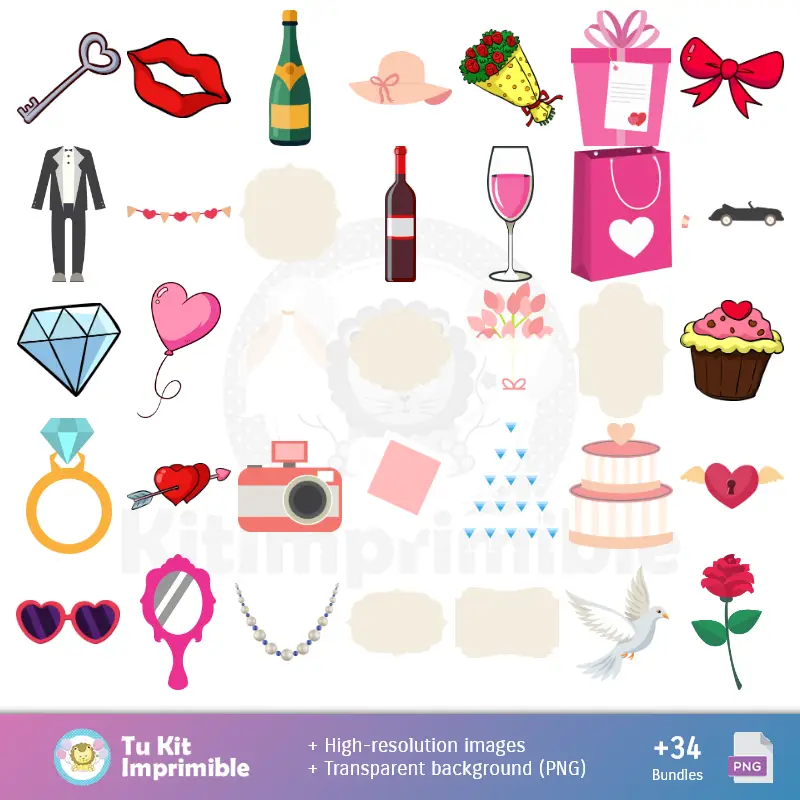 Personajes | Fondos Aniversario 50 años - Papeles Digitales para Decoración