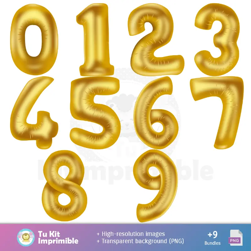 Números Temáticos | Fondos Aniversario 50 años - Papeles Digitales para Decoración