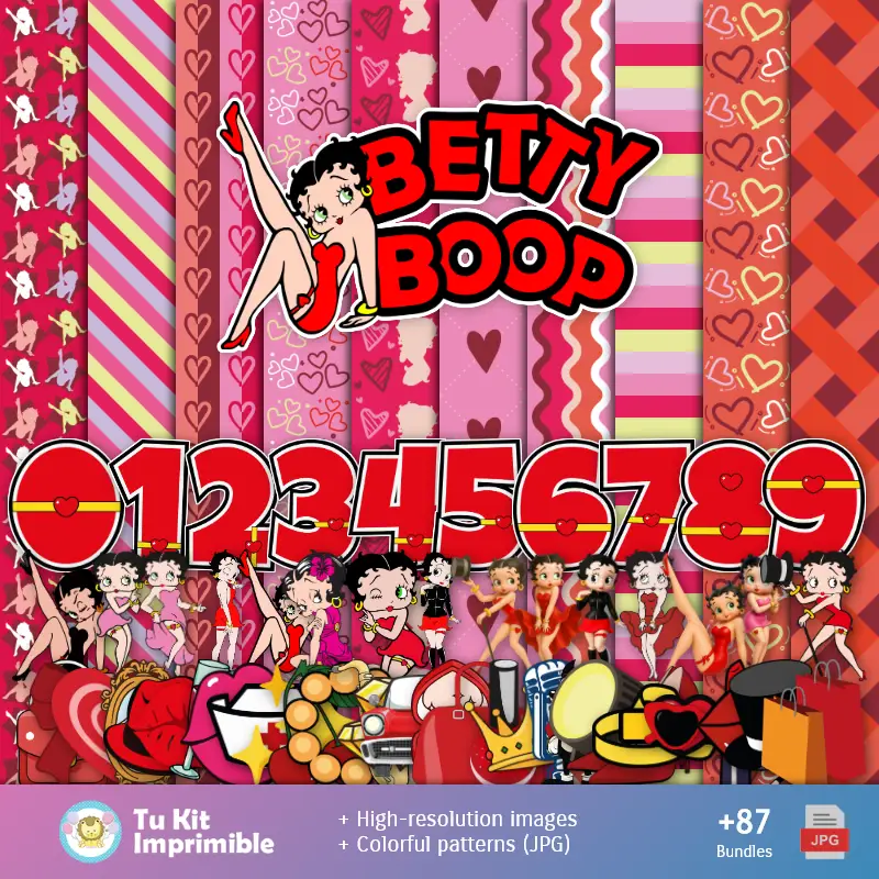Fondos Betty Boop - Papeles Digitales para Decoración
