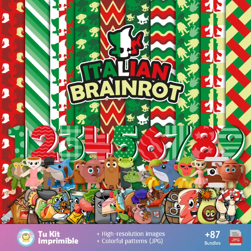 Fondos Brain Rot - Papeles Digitales para Decoración