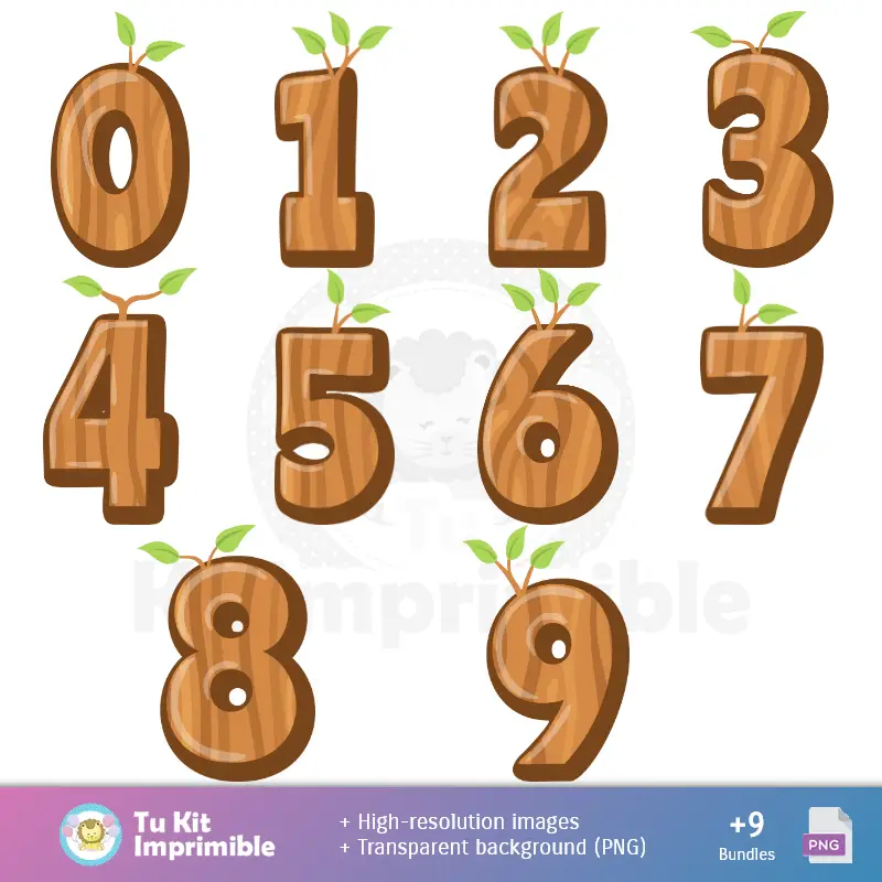 Números Temáticos | Fondos Búhos y Lechuzas - Papeles Digitales para Decoración