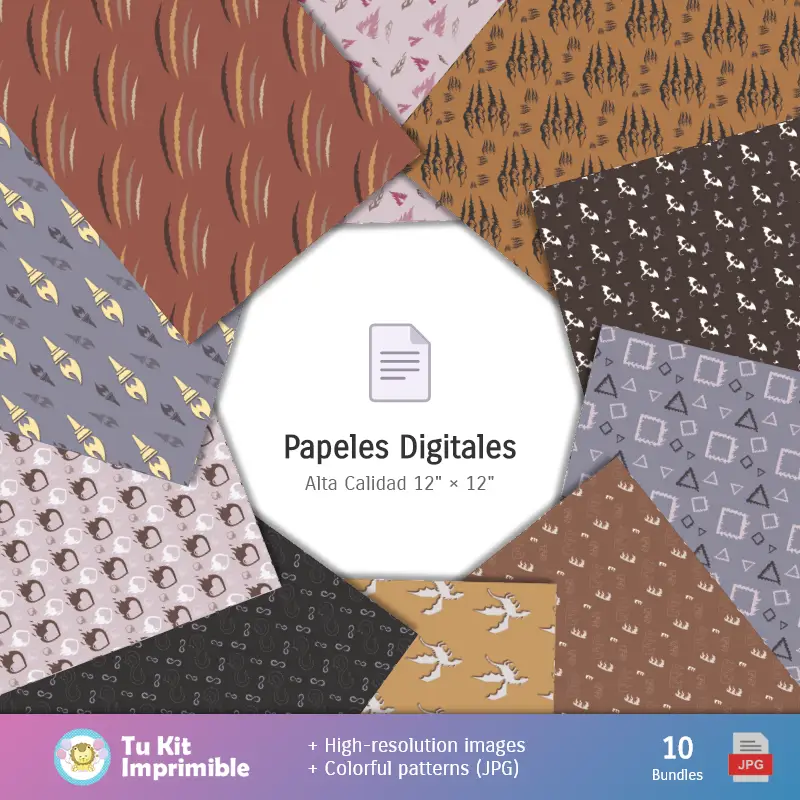 Collages | Fondos Cómo Entrenar a tu Dragón - Papeles Digitales para Decoración