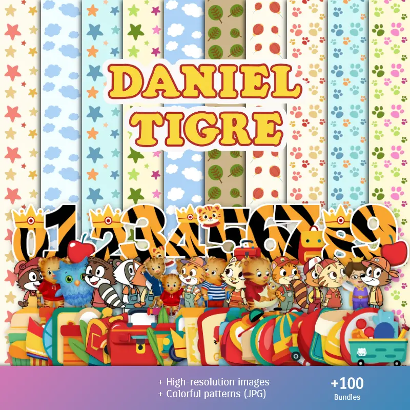 Fondos Daniel el Tigre - Papeles Digitales para Decoración
