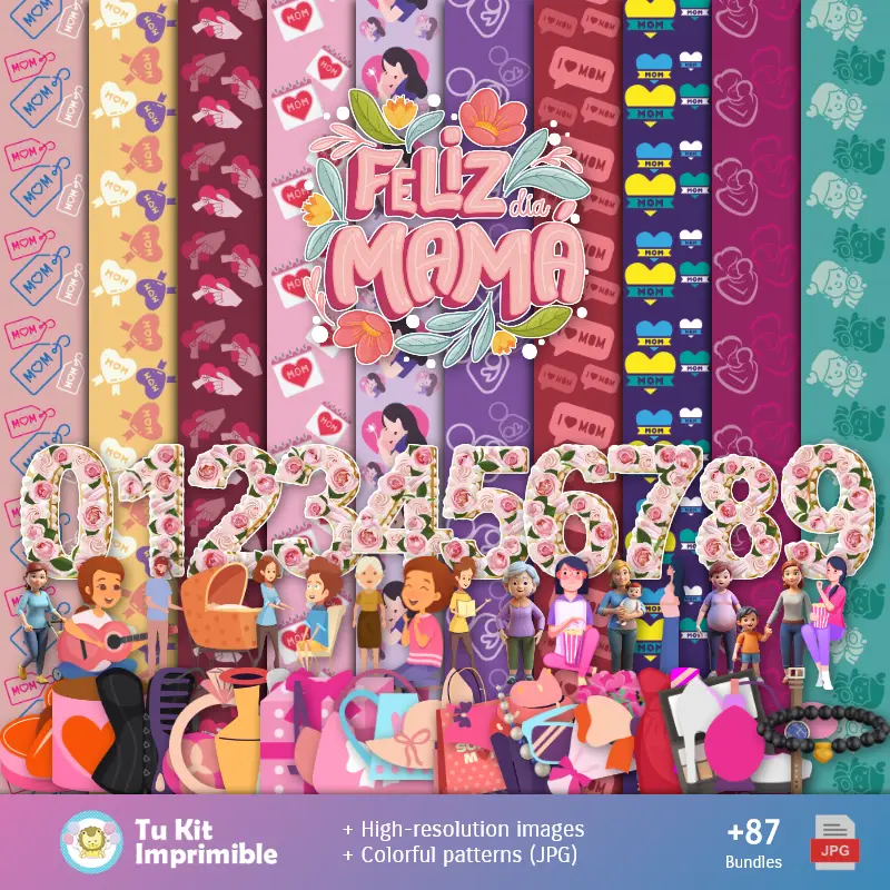 Fondos Día de la Madre - Papeles Digitales para Decoración