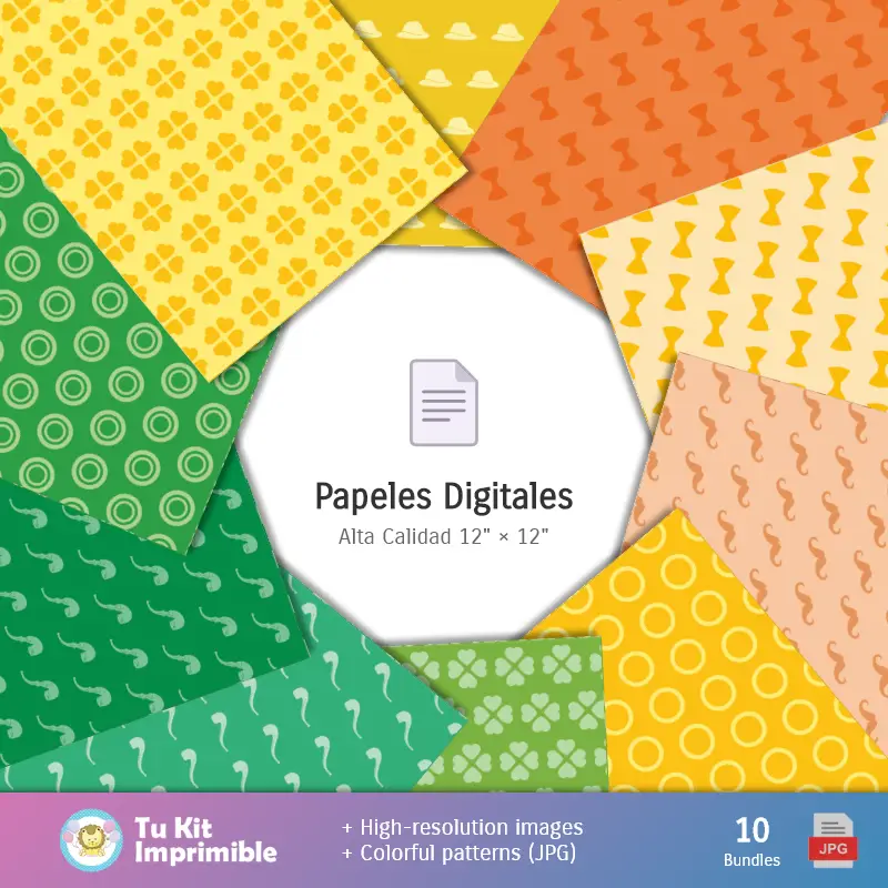 Accesorios | Fondos Día de San Patricio - Papeles Digitales para Decoración
