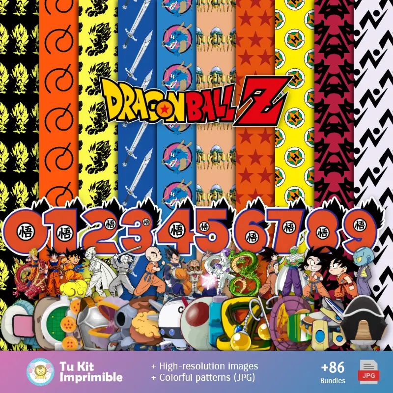 Fondos Dragon Ball Z - Papeles Digitales para Decoración