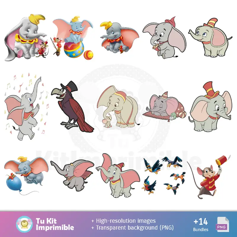 Accesorios | Fondos Dumbo - Papeles Digitales para Decoración