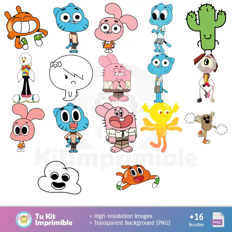 Personajes | Fondos El increible mundo de Gumball - Papeles Digitales para Decoración