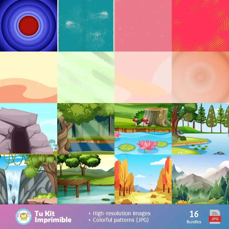 Números Temáticos | Fondos El Oso Yogi - Papeles Digitales para Decoración