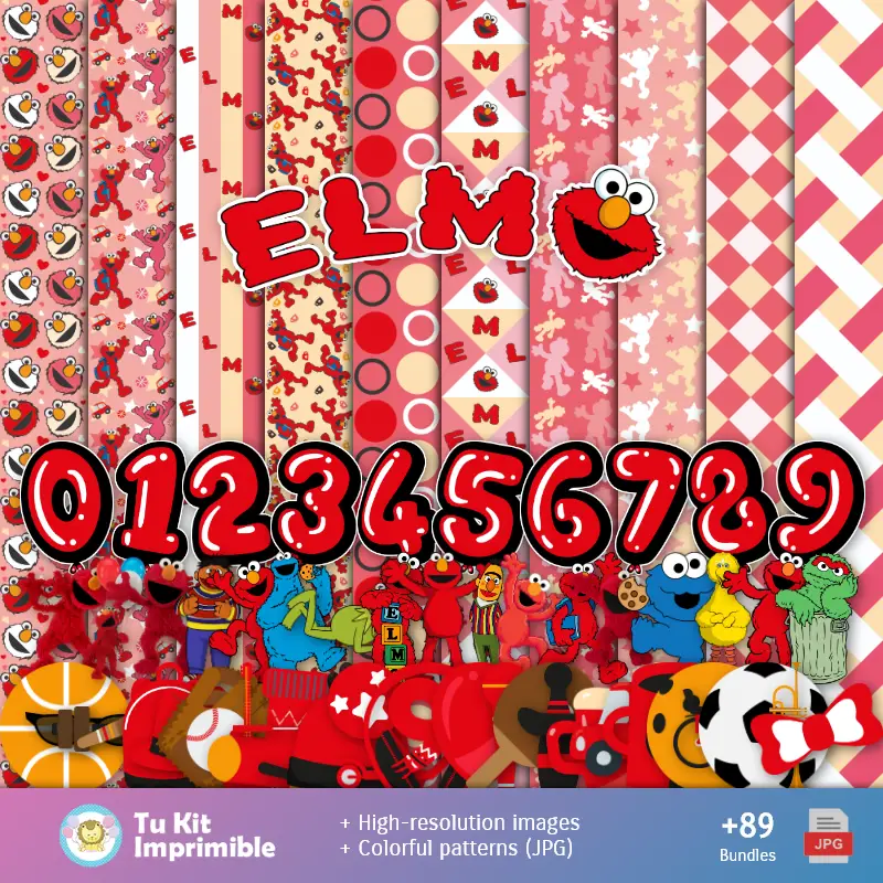 Fondos Elmo - Papeles Digitales para Decoración