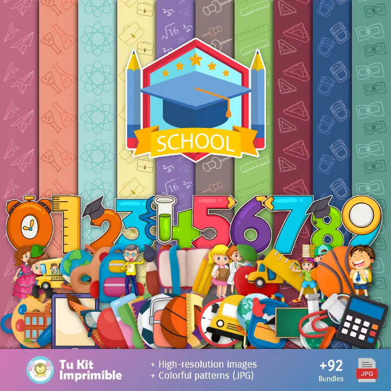 Fondos | Fondos Escuela - Papeles Digitales para Decoración
