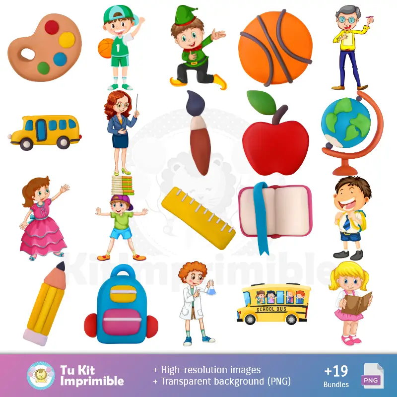 Números Temáticos | Fondos Escuela - Papeles Digitales para Decoración