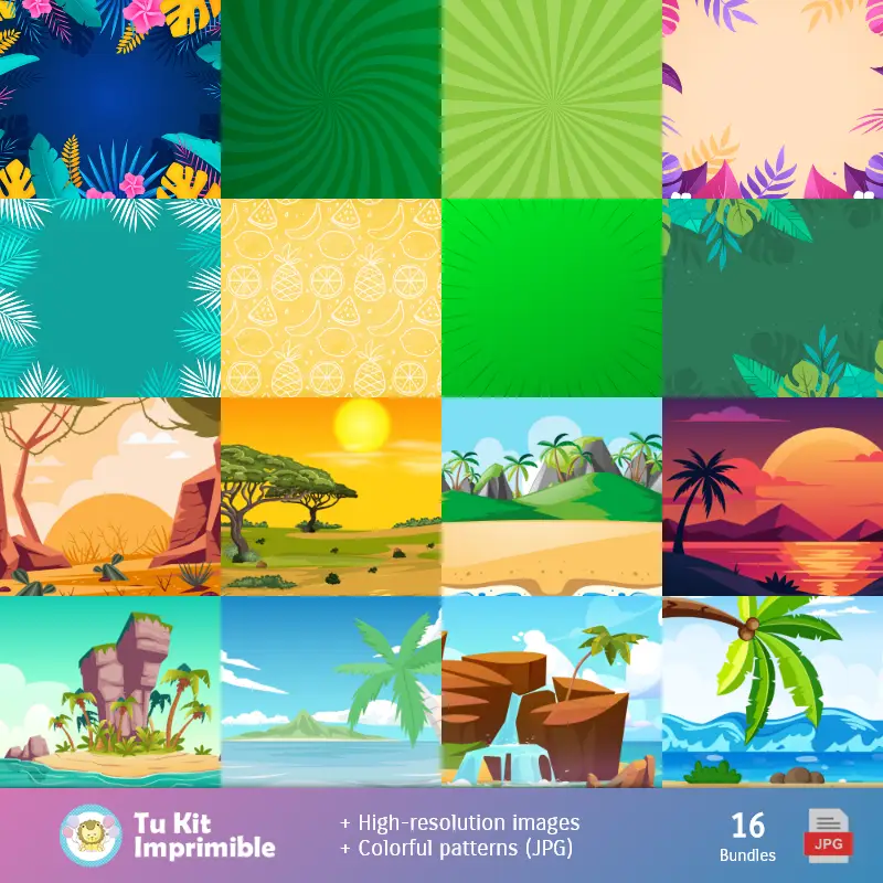 Números Temáticos | Fondos Flamencos - Papeles Digitales para Decoración