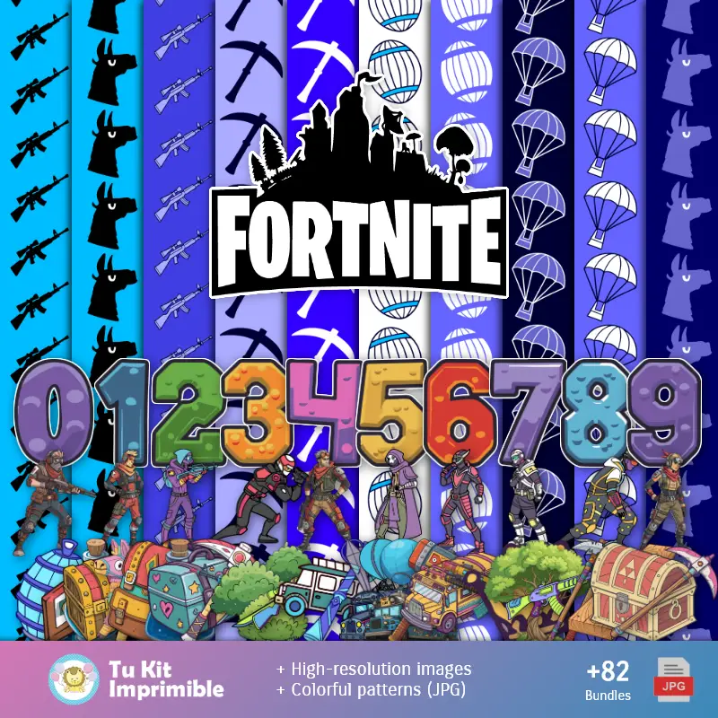 Fondos | Fondos Fortnite - Papeles Digitales para Decoración