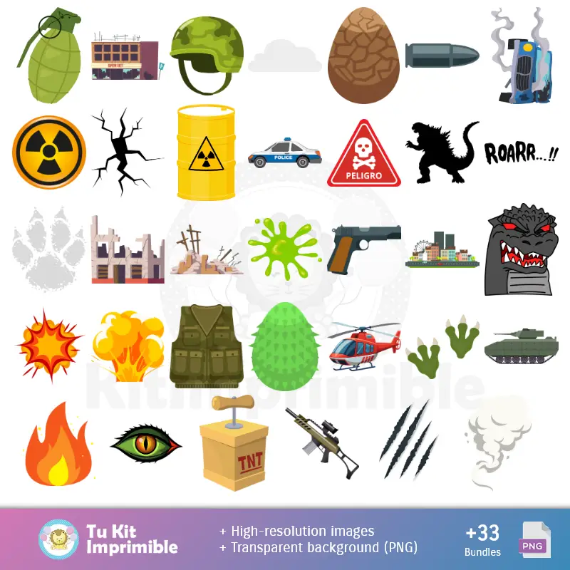 Accesorios | Fondos Godzilla - Papeles Digitales para Decoración