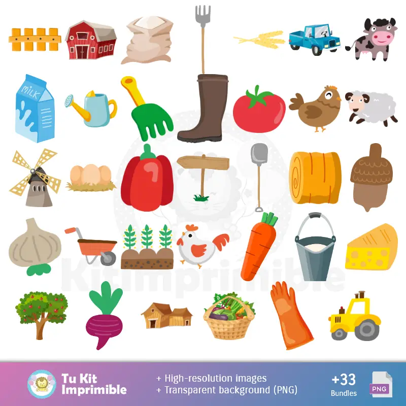 Accesorios | Fondos Granjita - Papeles Digitales para Decoración