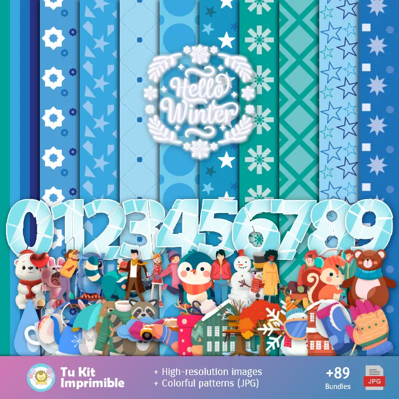 Accesorios | Fondos Invierno - Papeles Digitales para Decoración