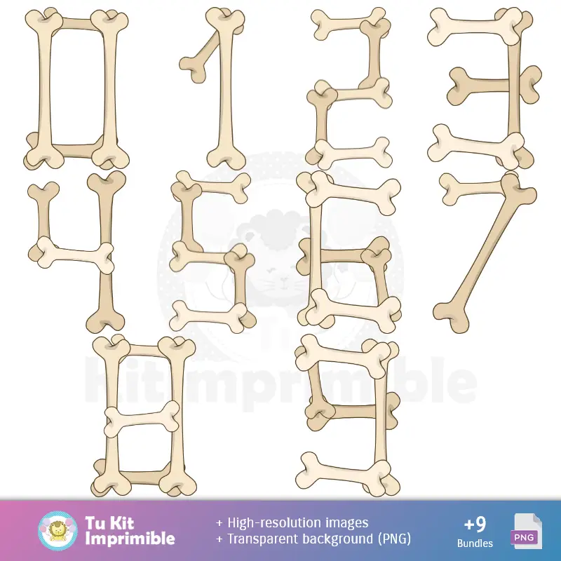 Números Temáticos | Fondos Jack Skellington - Papeles Digitales para Decoración