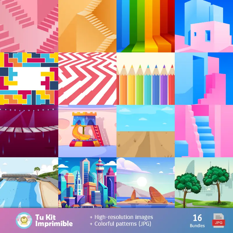 Fondos | Fondos Juego del Calamar - Papeles Digitales para Decoración