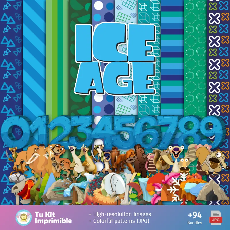 Fondos La Era de Hielo - Papeles Digitales para Decoración