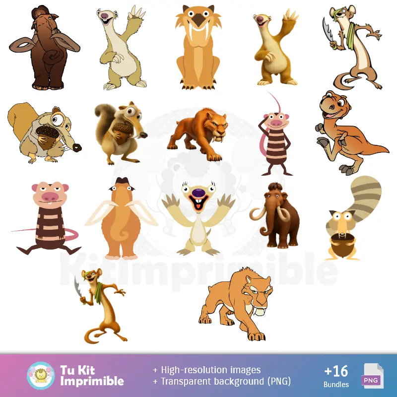 Fondos La Era de Hielo - Papeles Digitales para Decoración