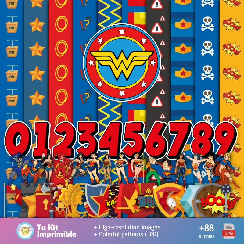 Fondos La Mujer Maravilla - Papeles Digitales para Decoración