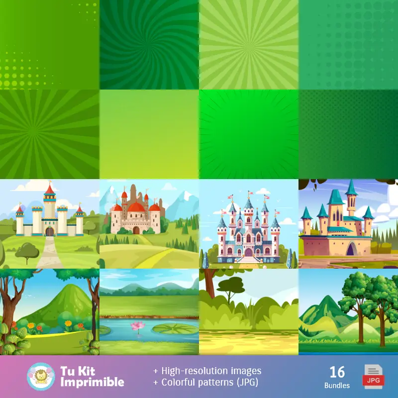 Fondos | Fondos La Princesa y El Sapo - Papeles Digitales para Decoración