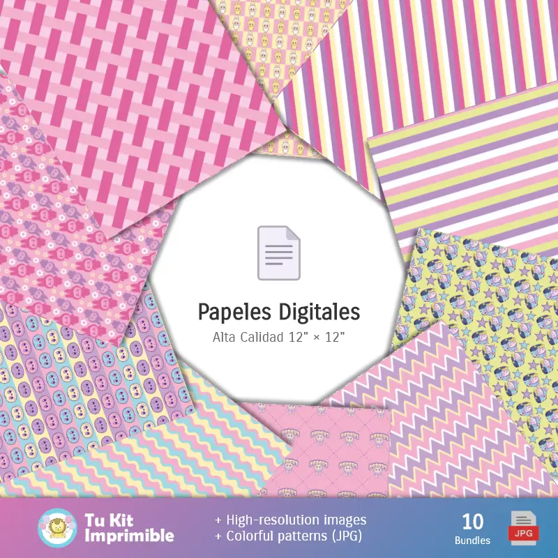 Collages | Fondos Labubu - Papeles Digitales para Decoración