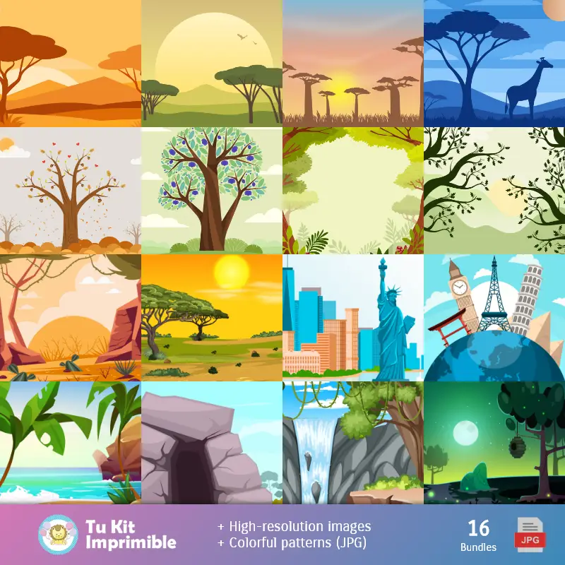 Fondos | Fondos Madagascar - Papeles Digitales para Decoración