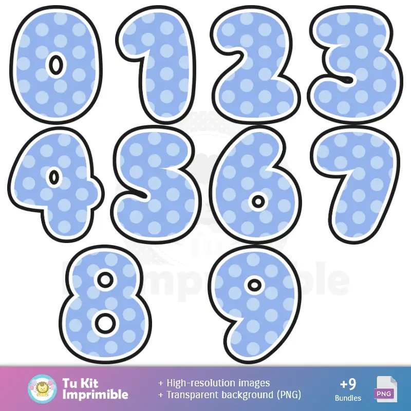 Números Temáticos | Fondos Mickey Mouse - Papeles Digitales para Decoración