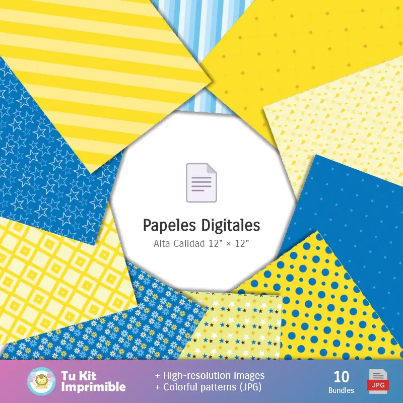 Collages | Fondos Minions - Papeles Digitales para Decoración