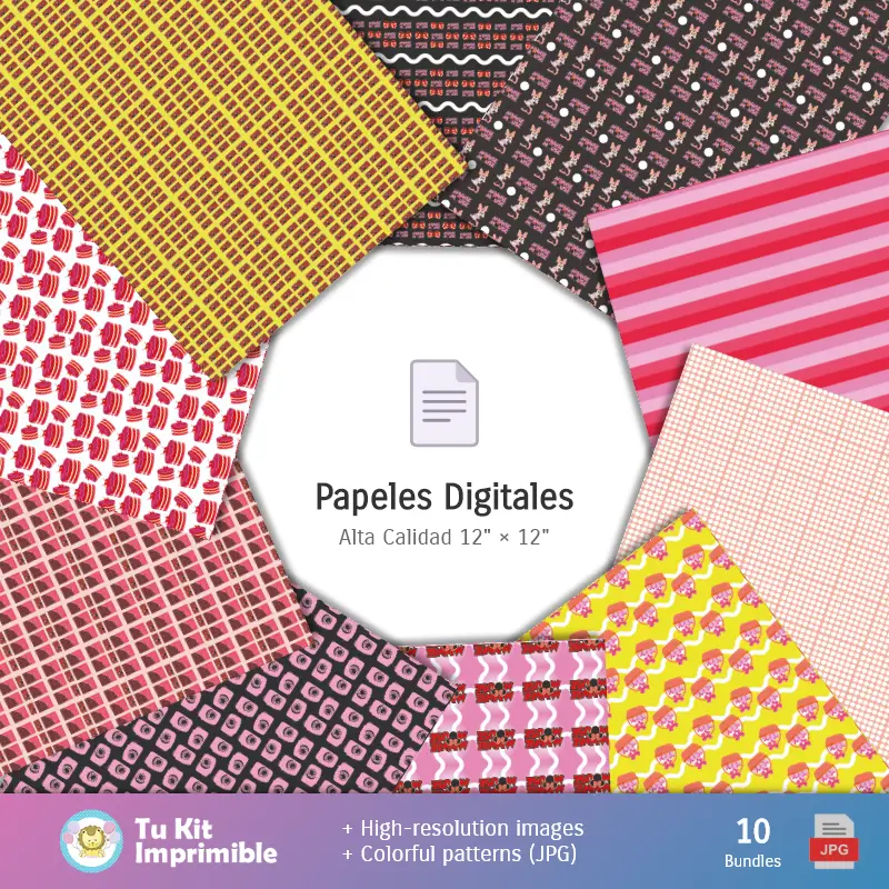 Collages | Fondos Minnie Mouse - Papeles Digitales para Decoración