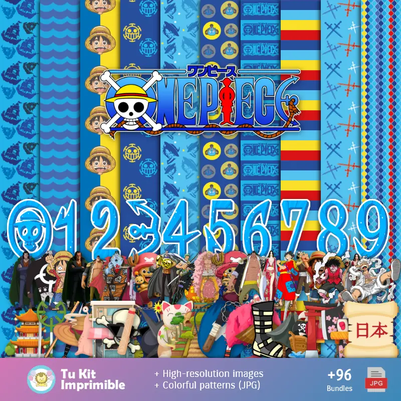 Fondos One Piece - Papeles Digitales para Decoración