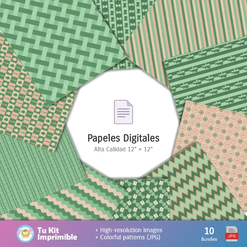 Fondos Osito Príncipe Verde - Papeles Digitales para Decoración