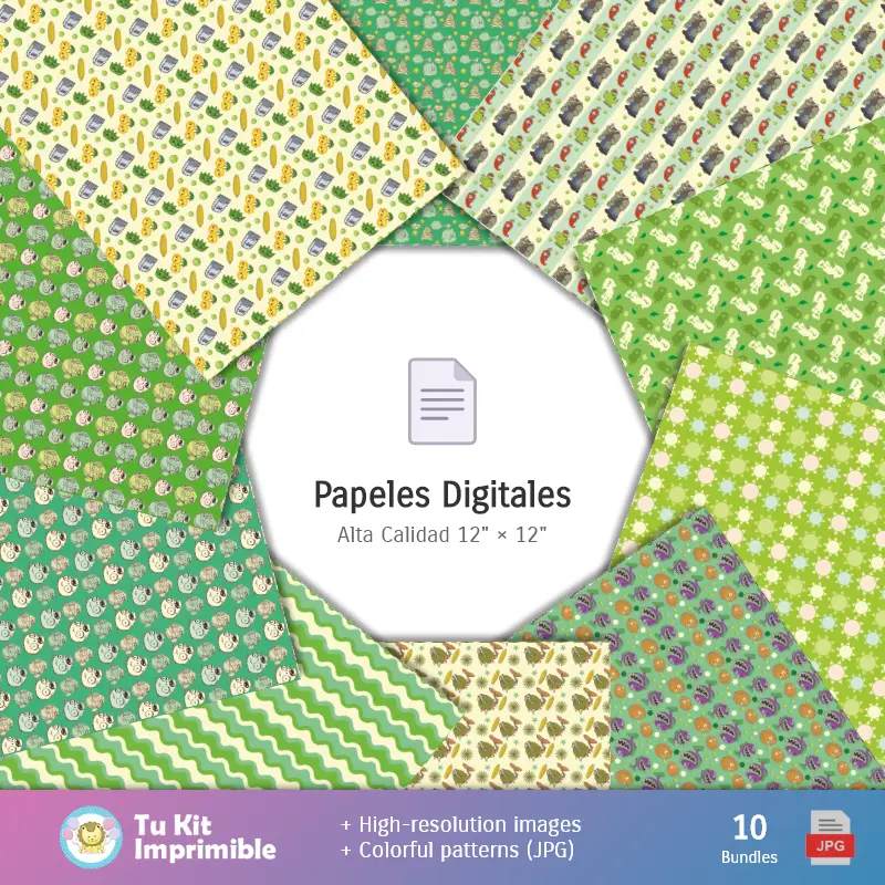 Collages | Fondos Plantas vs Zombies - Papeles Digitales para Decoración