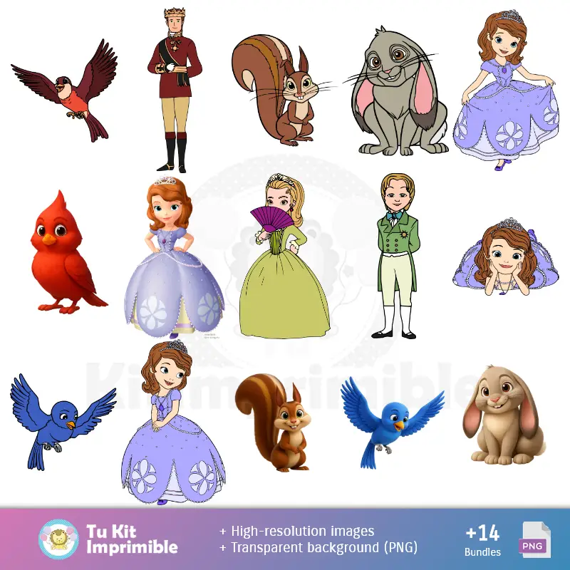 Personajes | Fondos Princesa Sofía - Papeles Digitales para Decoración