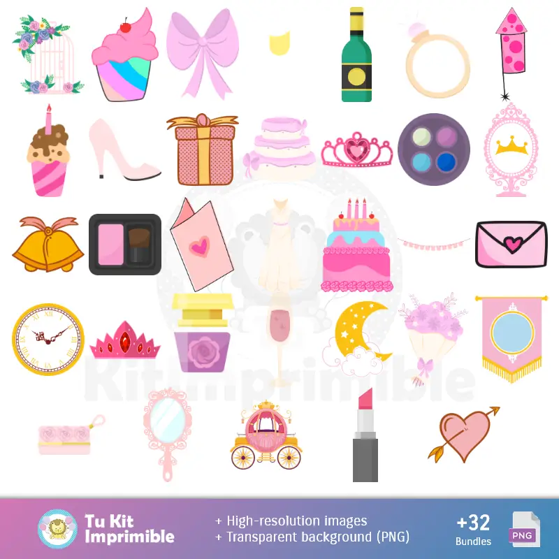 Fondos Quinceañera - Papeles Digitales para Decoración