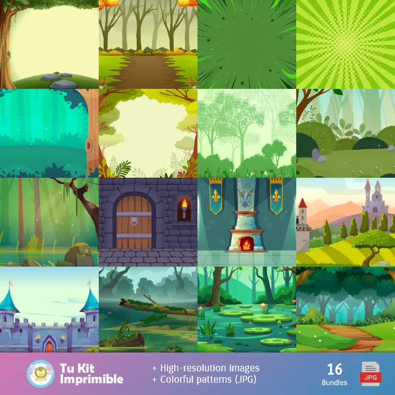 Fondos | Fondos Shrek - Papeles Digitales para Decoración