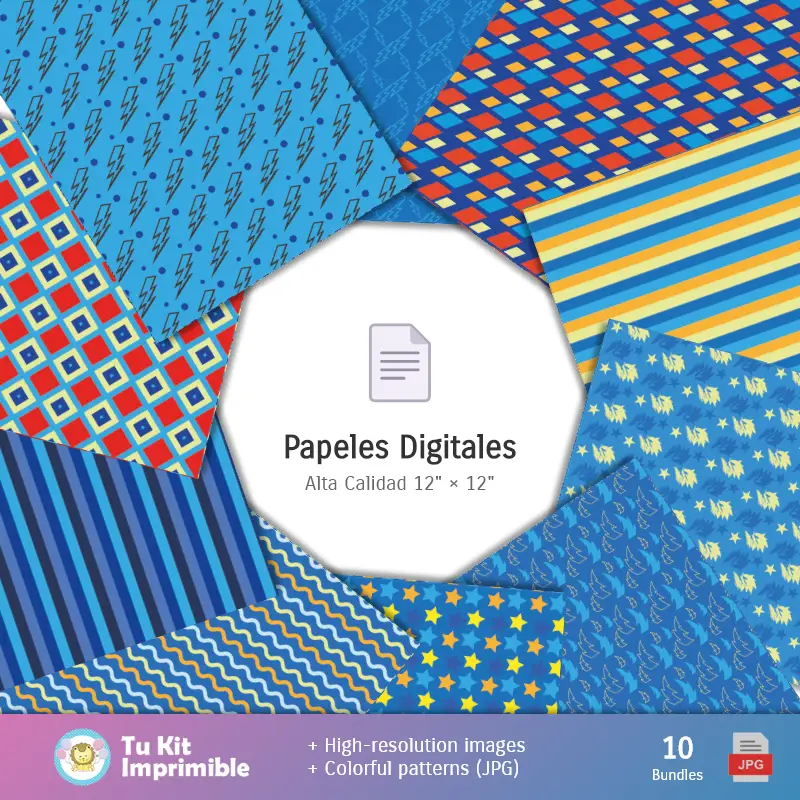 Collages | Fondos Sonic - Papeles Digitales para Decoración