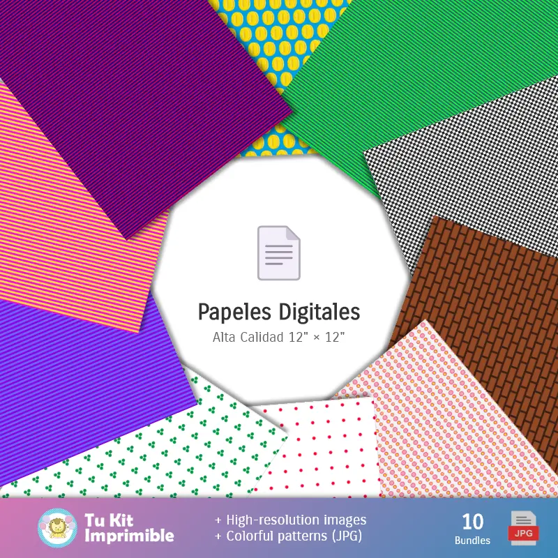 Collages | Fondos Super Mario Bros - Papeles Digitales para Decoración