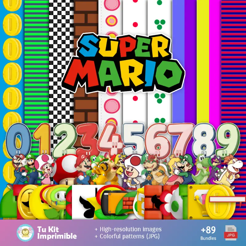 Fondos Super Mario Bros - Papeles Digitales para Decoración